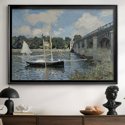 Le pont de la route à Argenteuil-Claude Monet - Toile tendue avec châssis, 1874