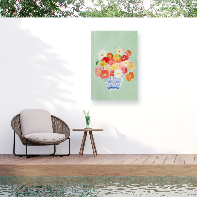 Toile d'extérieur Sarah Francespic Poppies de Sarah Frances, 19" H x 12" W