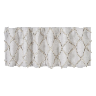 Az Cotton Geometric Tailored Window Valance