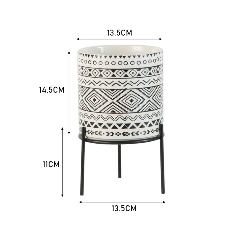 Digirolamo Ceramic Pot Planter, 25.5cm H x 13.5cm W x 13.5cm D