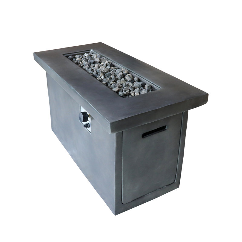 Foyer de table d'extérieur au propane / gaz naturel 24 po H, Gris anthracite