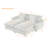 Upholstered Modular Sleeper Sofa With Two Ottomans-1653251592