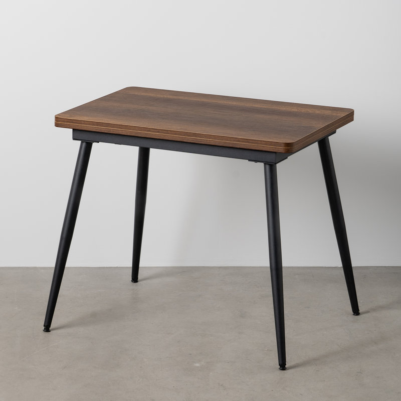Aasiah Metal Base Dining Table, Brown
