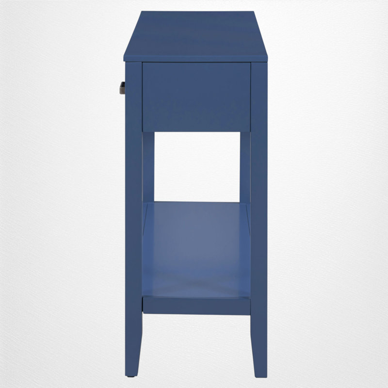 Console Deerfin, console contemporaine de 59,08 po avec 3 tiroirs et 1 tablette, Bleu