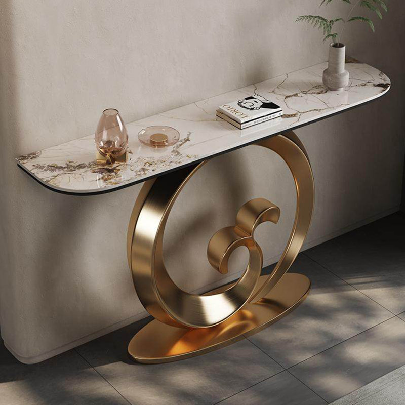 Console en métal de style italien, 33.4" H x 59" W x 13.7" D