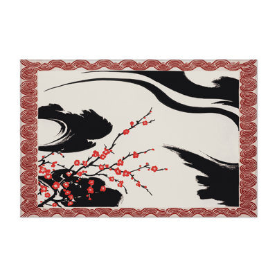 Crimson Petal Indoor And Outdoor Area Rug