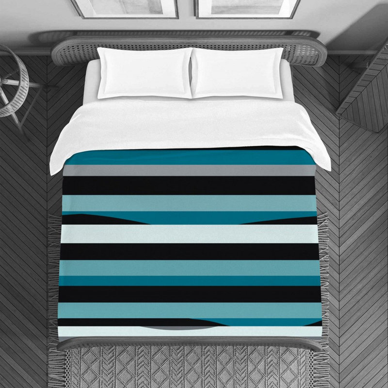 Polyester Striped Duvet Cover, Twin Duvet Cover