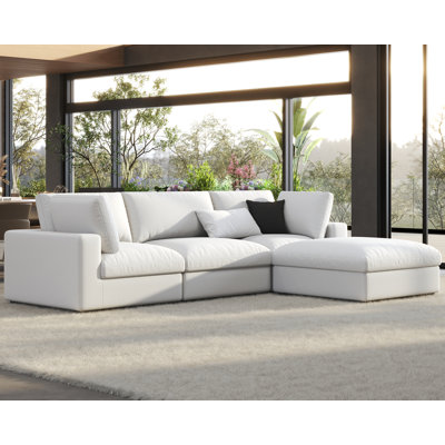 Canapé modulaire rembourré en duvet l 114 po Wynnie