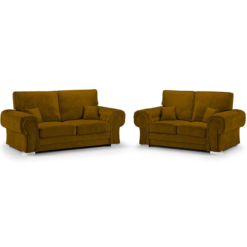 Deshotel Living Room Set, Mustard