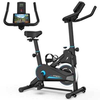 Indoor Exercise Bike, Stationary Cling Bike with Monitor, Adjustable Resistance, Comfortable Seat & Handlebars, Stable Base, Portable Design Home Fitness Workout Cle for Daily Indoor Use