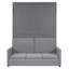 Lit escamotable multifonctionnel avec canapé et rangement, conception compacte pour petits appartements et studios-670275548