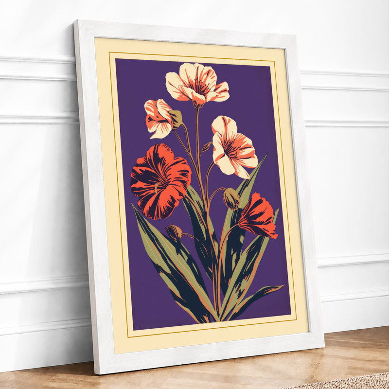 Carnation Cluster Botanical - Framed Print, A3 - 42.0 x 29.7 cm, White
