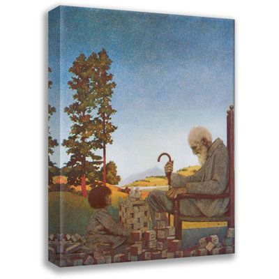 Toile tendue Shuffle Shoon and Amber Locks par Maxfield Parrish