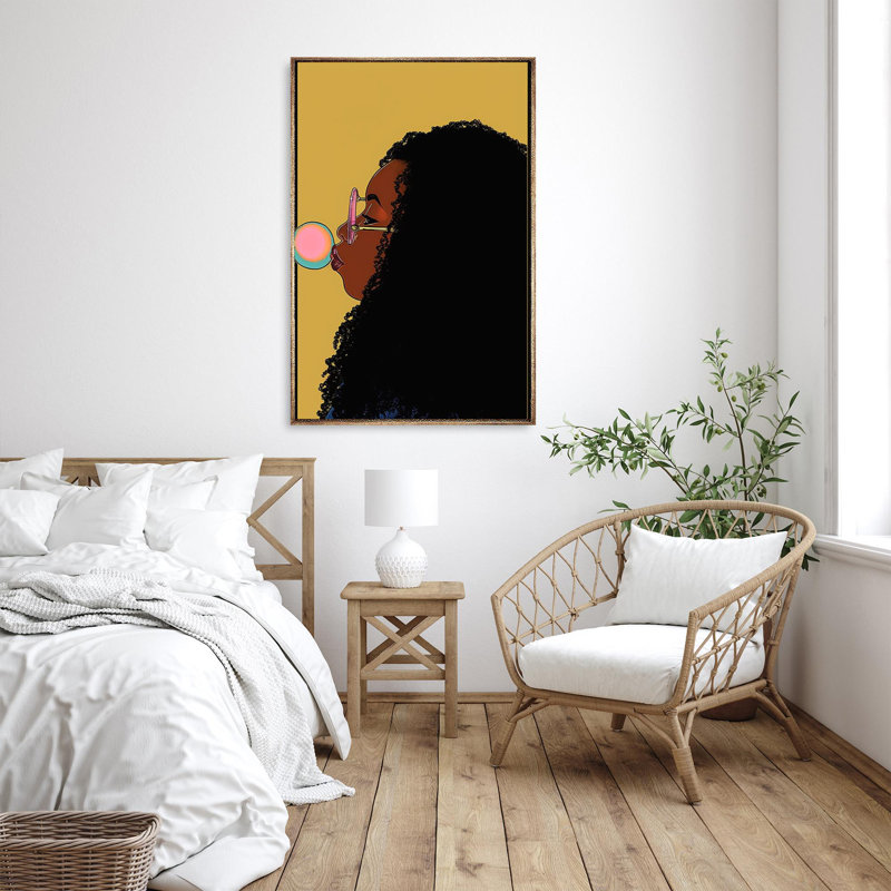 «Buckhalt Black Girl», reproduction d'art rectangulaire sur toile tendue 1 pièce, H 36 po x l 24 po x P 1,25 po