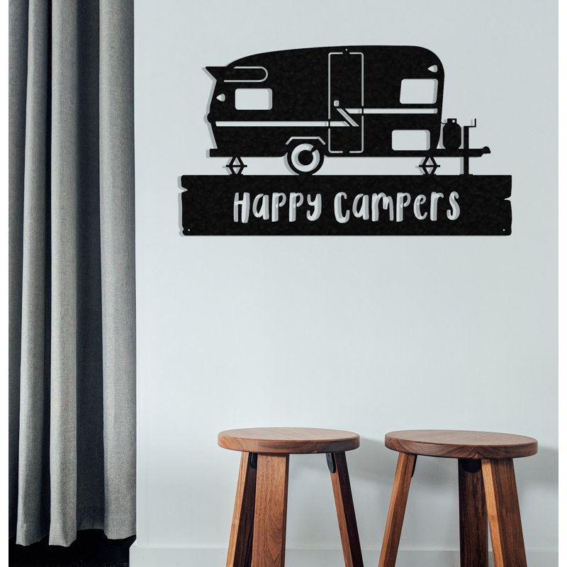 Happy Campers Wall Décor, 16" H x 10" W x 0.06" D