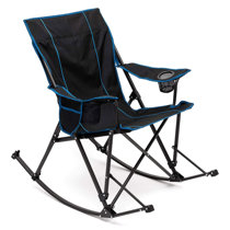 Folding Rocking Chair Camping Lawn Outdoor Tailgating Patio Rocker