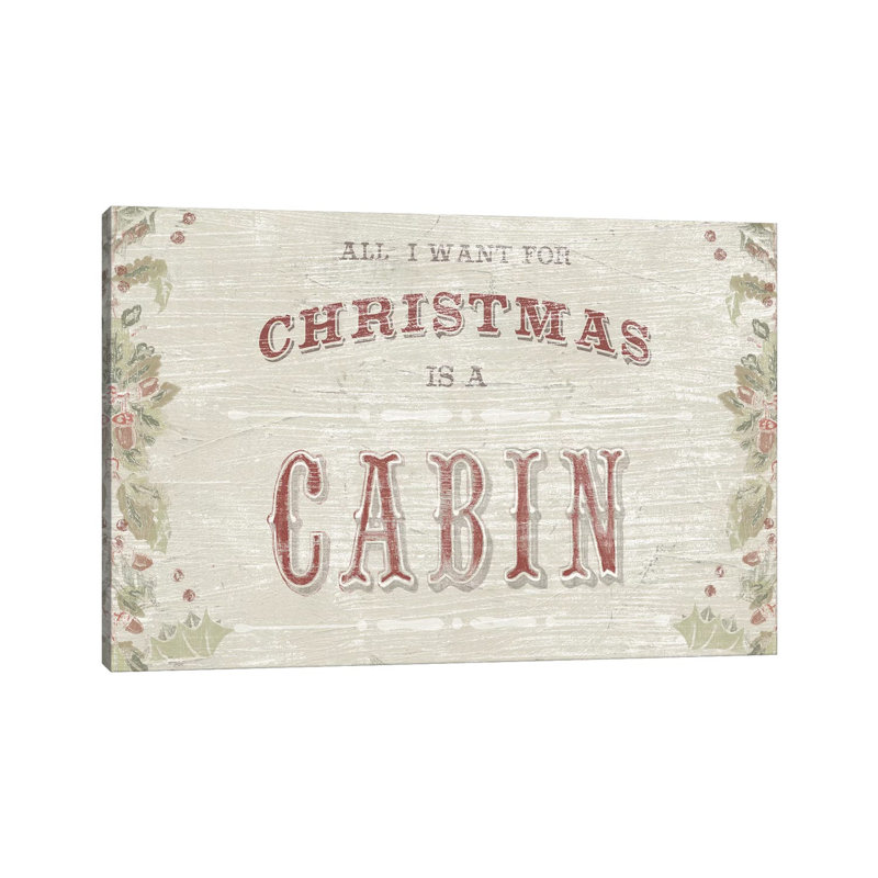 Cabin Christmas III by June Erica Vess - Wrapped Canvas Print, 45.72cm H x 66.04cm W x 1.905cm D