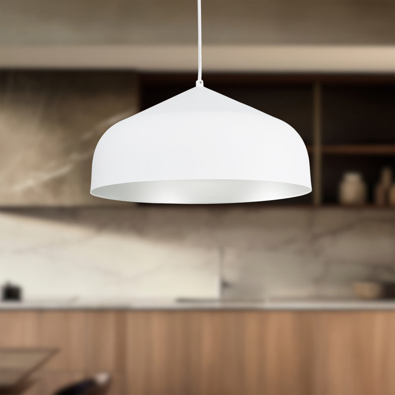 Helena 1 - Light Pendant, White, No Bulb Included, White/Gold