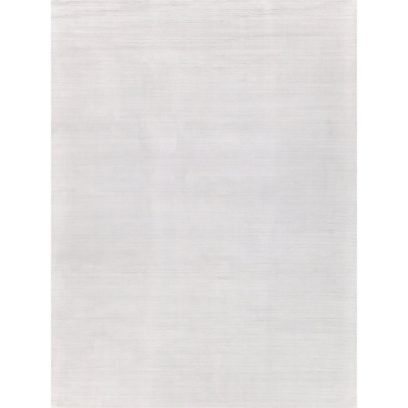 Pavia Modern Hand Loomed Area Rug in White, Rectangle 2' x 3'