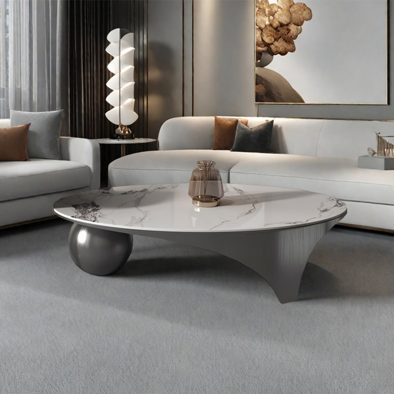 Table basse Modern, H 16,5 po x L 46,5 po x l 27,6 po, Gris foncé