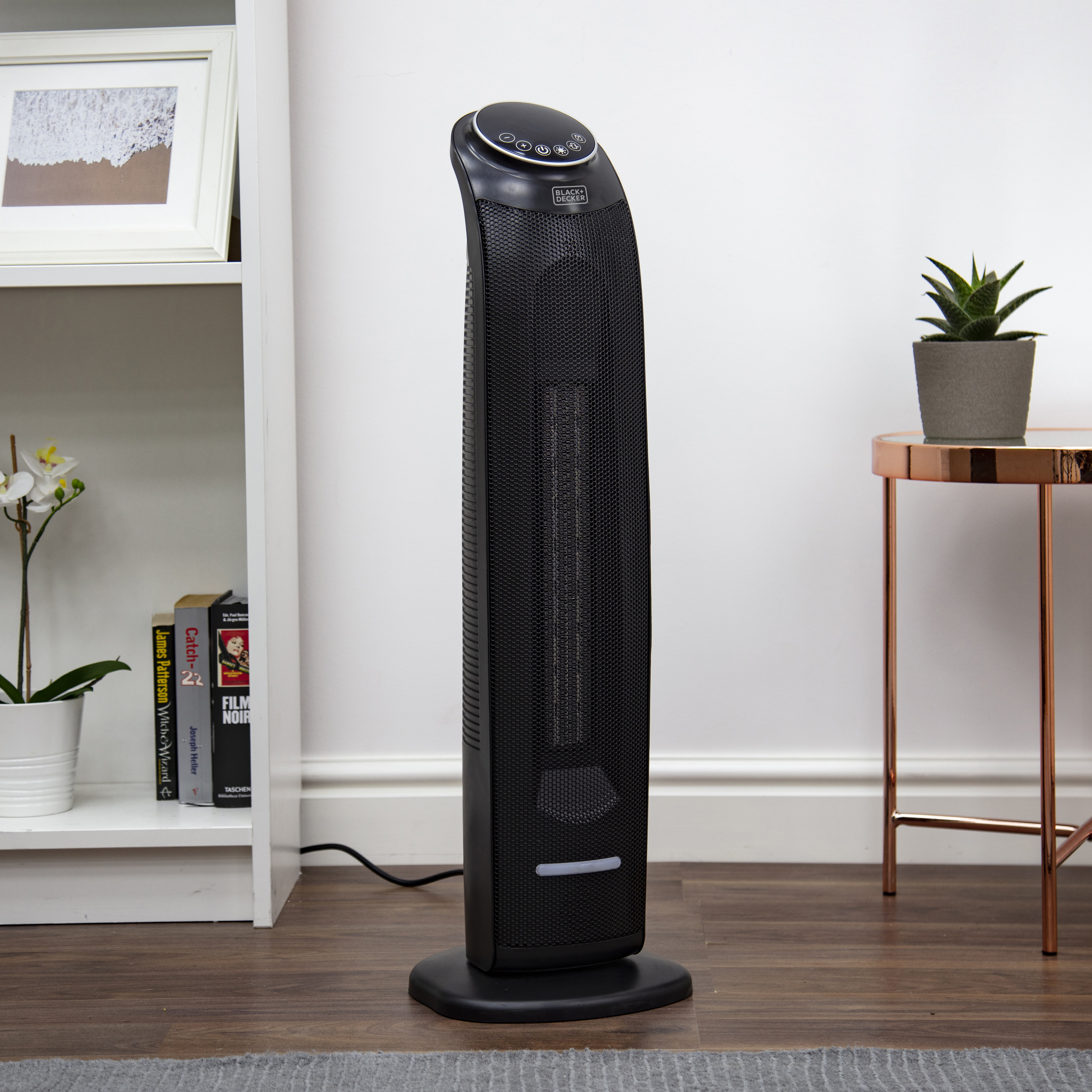 Black And Decker 2200W Watt 7400 BTU BTU Electric Tower Space Heater with  Adjustable Thermostat , Remote Included u0026 Reviews | Wayfair.co.uk