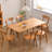 Burlywood Rectangular Solid Wood Dining Table-805644775