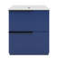 Meuble-lavabo 30 po avec lavabo en céramique et tiroirs pleine extension, conception cannelée-124504156