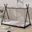Metal House Platform Bed With Triangle Structure-459584694