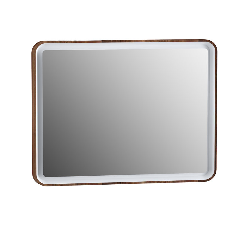 Mocca Glass Flat Wall Mirror, 62cm H x 77cm W, Purple Plum