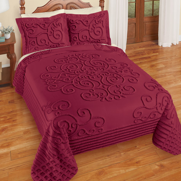 Skylar Scrolling Textured Design Chenille Pillow Sham
