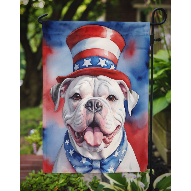 Drapeau patriotique du jardin américain, Bouledogue blanc américain