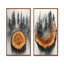 Hiver, paysage de montagne pur, collection de 2 impressions sur toile de ferme-1010986499-1010986501