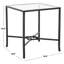 Table d'appoint carrée en métal forgé Tauri-576038903