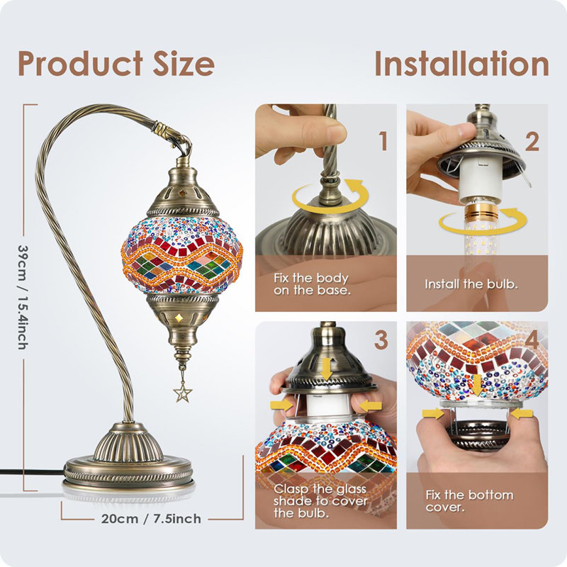 Lampe de table turque marocaine
