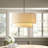Marrium 1-Light 20 inch Oversize Fabric Lampshade Modern Pendant Lighting for Dining Room, Bedroom