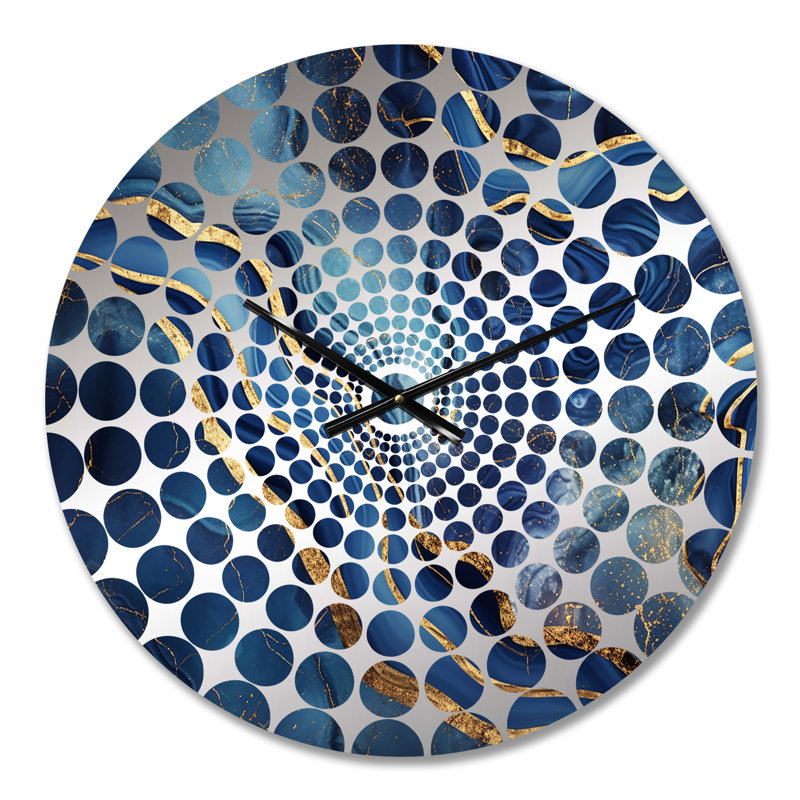Altyab - Abstract Marble Wall Clock, Small