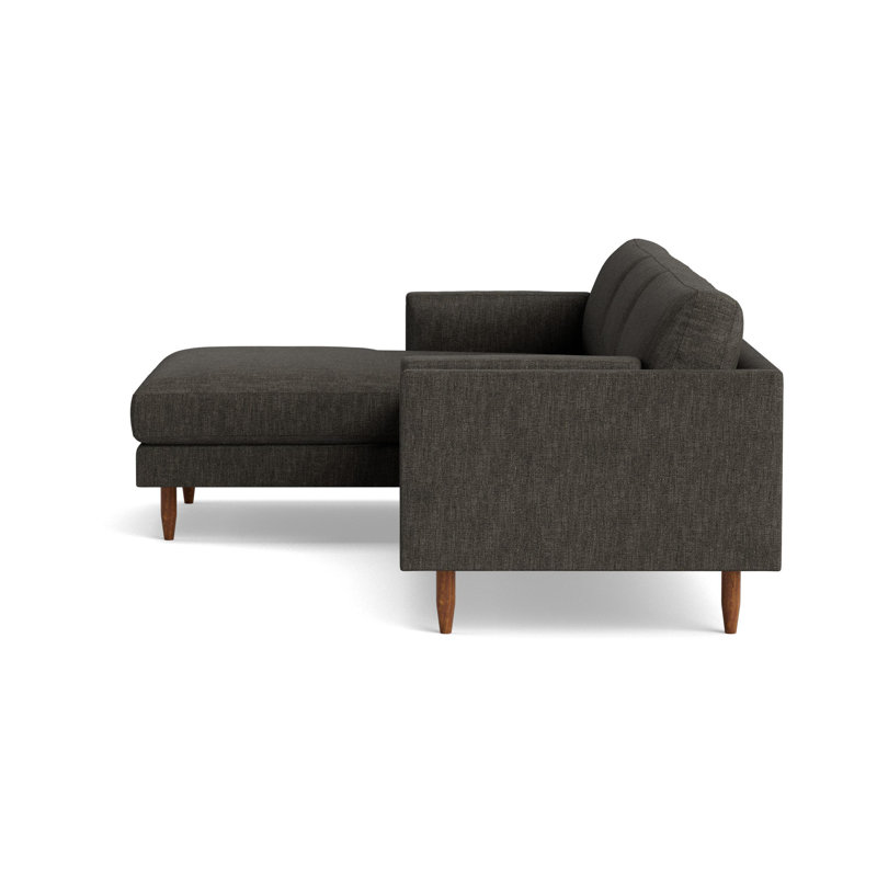 Skinny Fat Chaise Sectional, Left Hand Facing, Performance Weave - Onyx