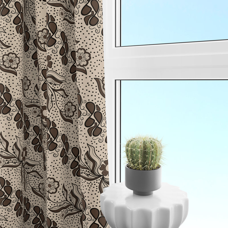Semi Sheer Curtain Panel Pair, 40" W x 82" L