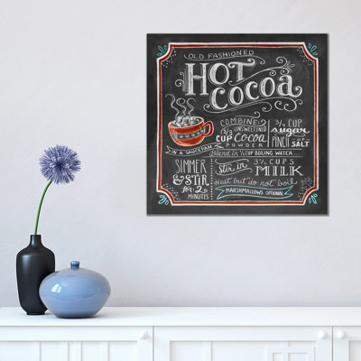 Hot Cocoa Recipe by Lily & Val - Wrapped Canvas Print