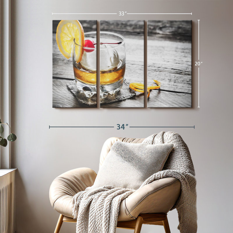 «Classic Cocktail» 3 pièces, H 20 po x l 33 po