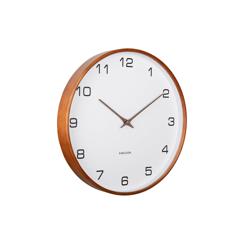 Plywood Wall Clock, White