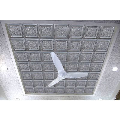 Carreau de plafond en PVC argenté 2 pi x 2 pi Falkirk Perth