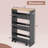 4-tier Rolling Storage Cart 8" Slim Kitchen Cart On Wheels With Open Shelves-434819772-434819762