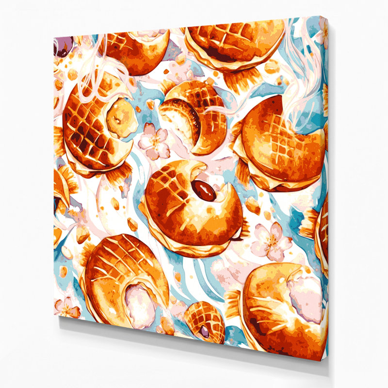 Art mural sur toile beige Desserts, H 8 po x l 8 po