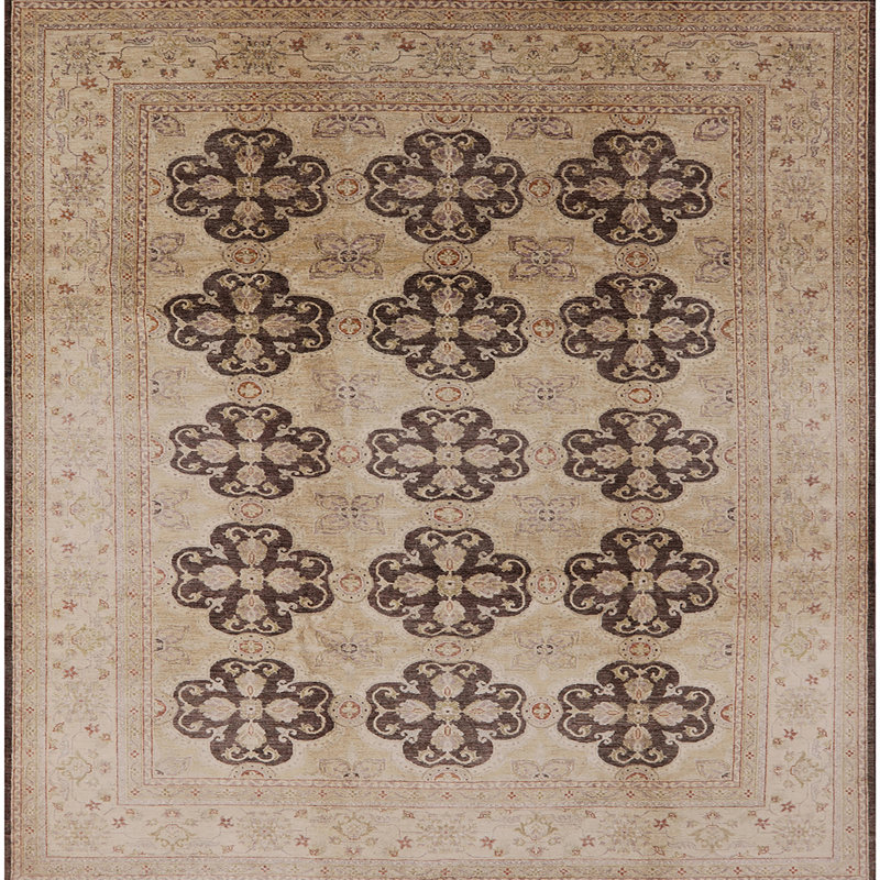 Tapis beige Malthe, Carré 4 pi