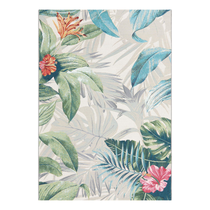 Tapis d'extérieur Anniston Multi_Unique Loom Kula, Rectangle 4pi x 6 pi