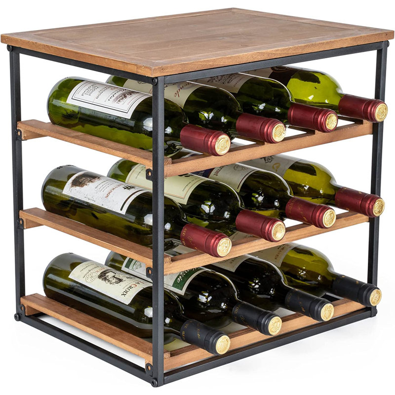 12 Bottle Tabletop Wine Bottle Rack in