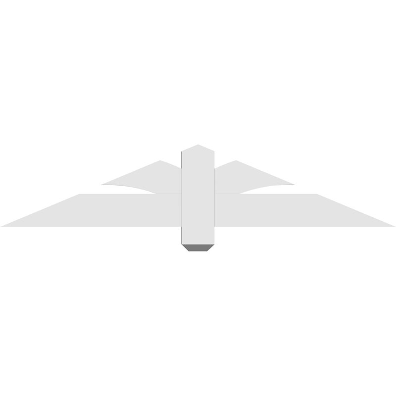 Support pour pignon en PVC Redmond, H 10 po x l 48 po (pas: 5/12), P 2 po x F 4 po