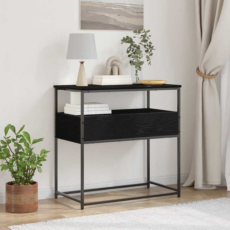 Console Table, Black Oak