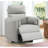 Sagen Gray Faux Leather Glider Recliner With Swivel